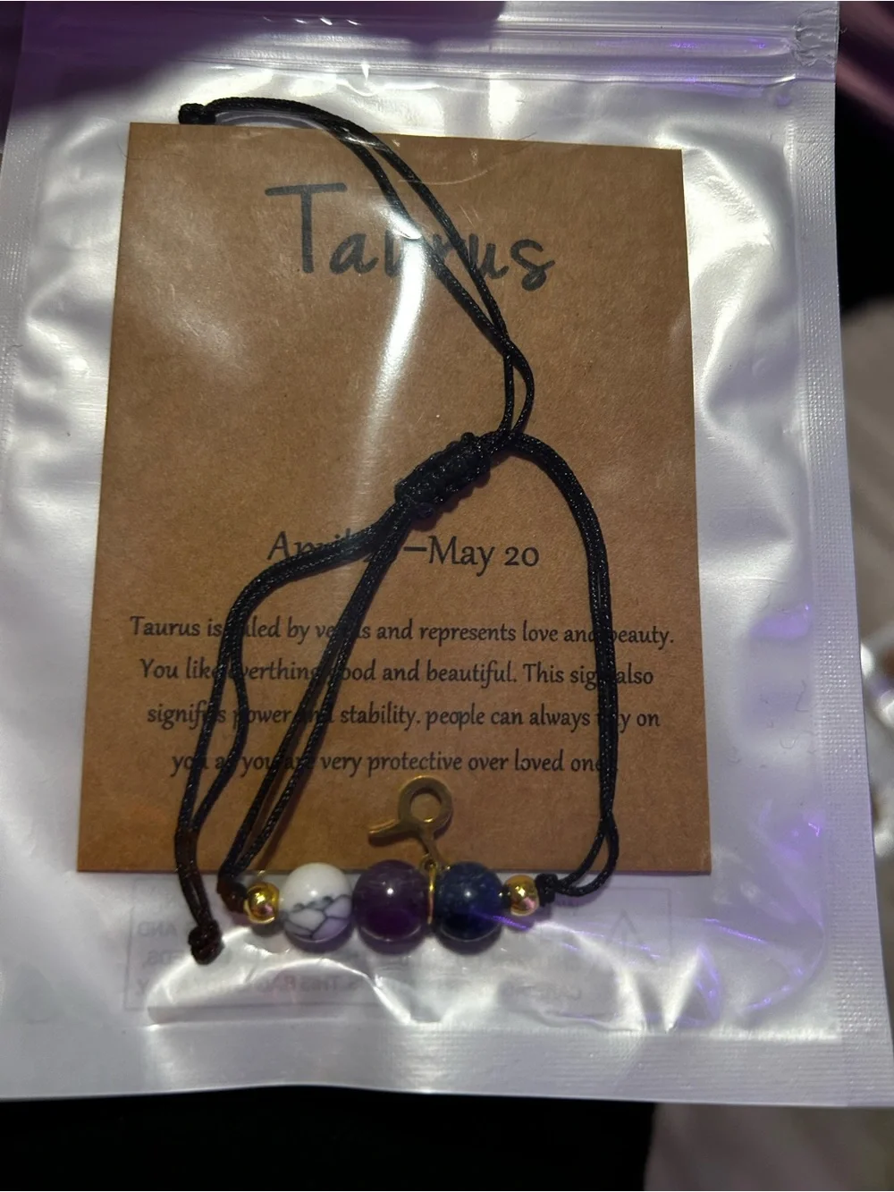 Black Zodiac Cord Bracelet Unbranded